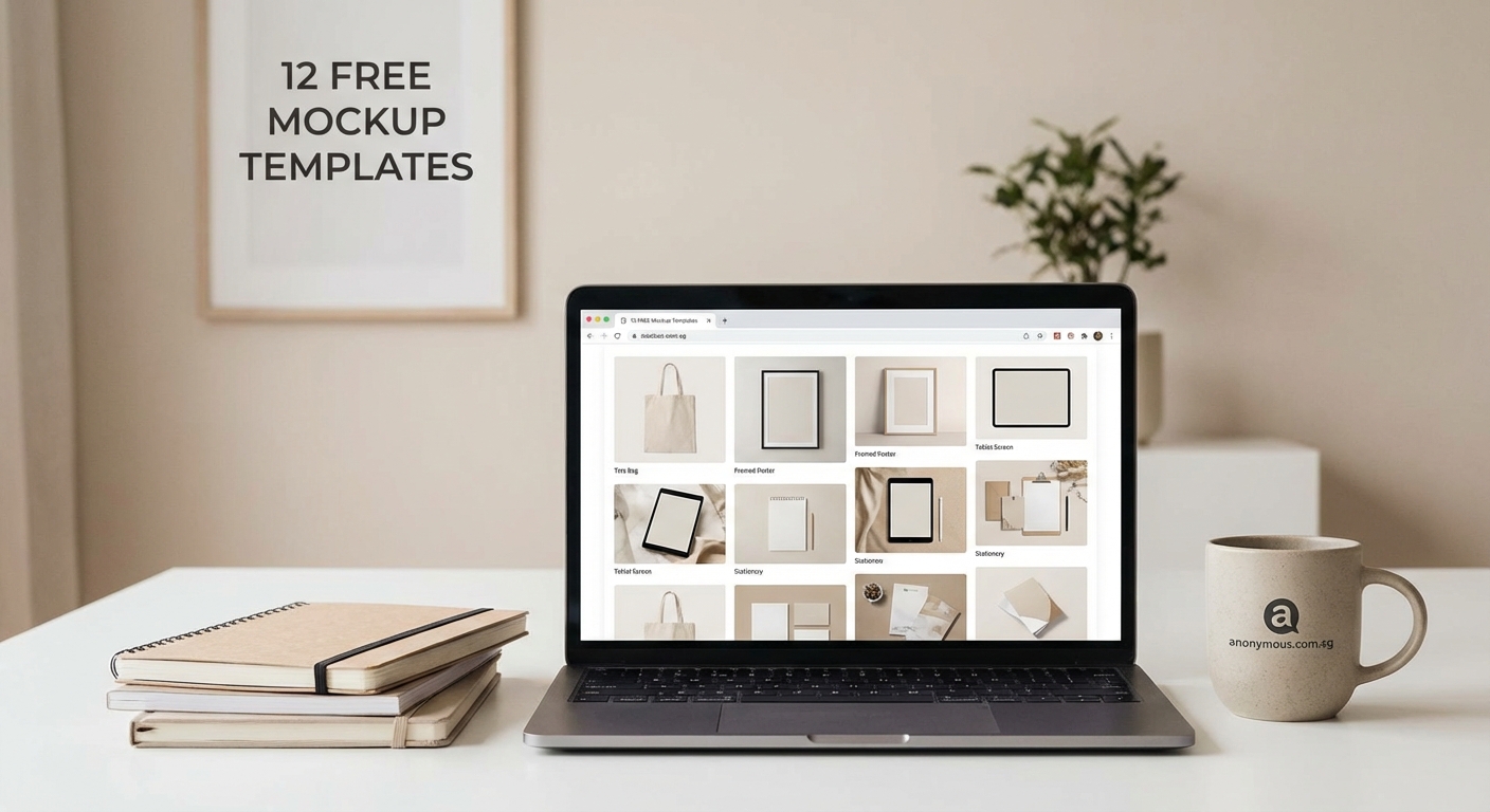 12 Free Mockup Templates That Make Your Portfolio Look Professionally Shot - Illustration 1