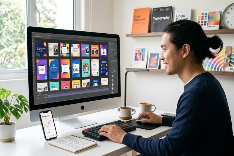How to Batch Create a Month of Social Media Graphics in One Afternoon