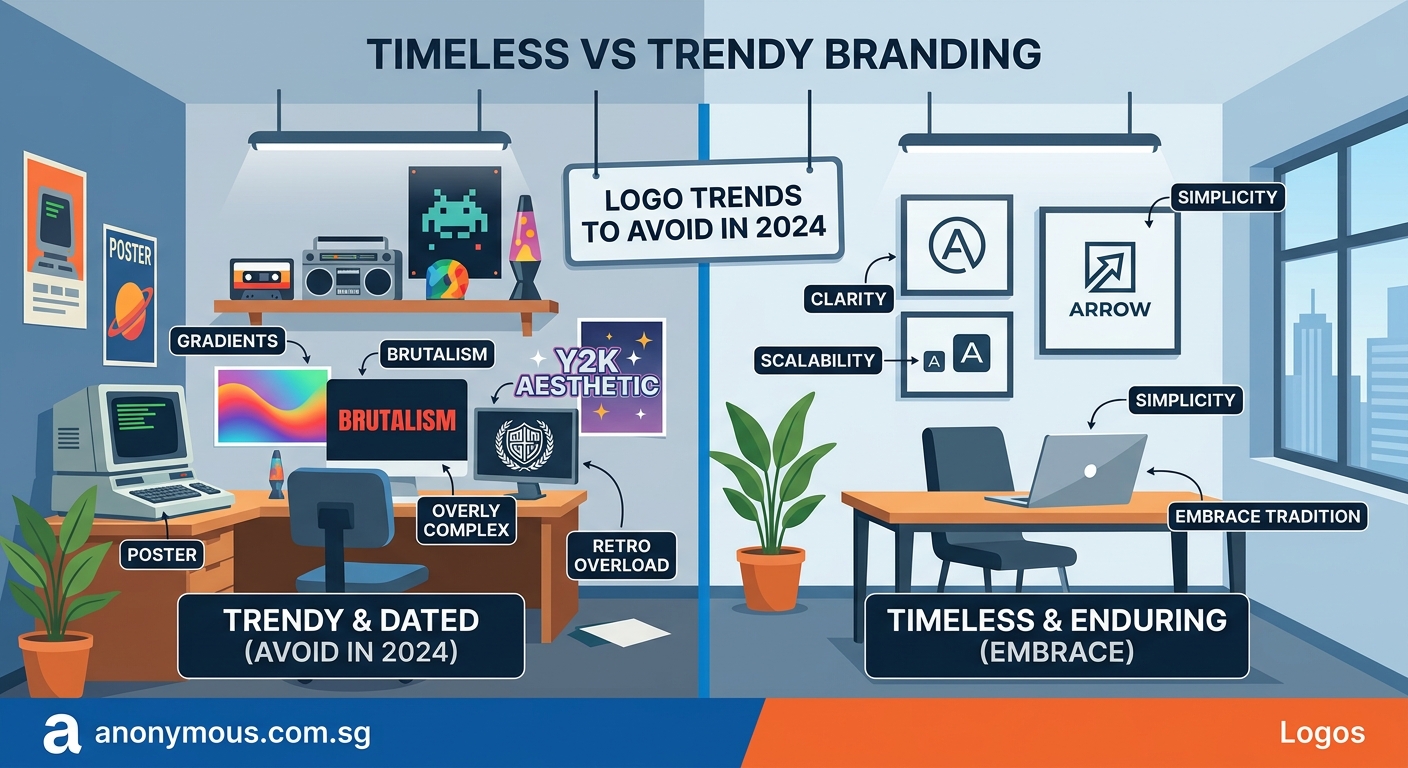 Logo Design Trends to Avoid in 2026: Timeless vs. Trendy Branding - Illustration 1