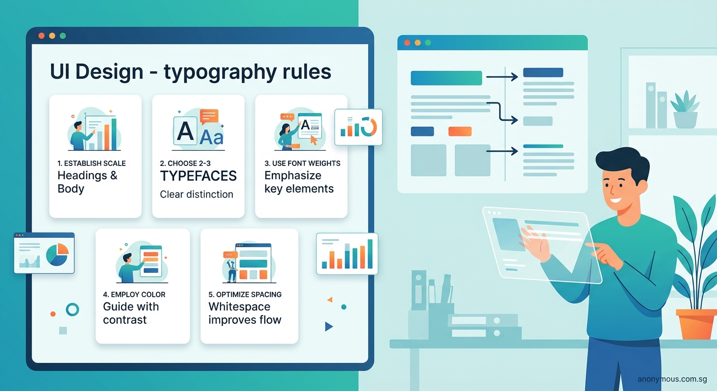Typography Hierarchy in UI Design: 5 Rules That Make Screens Instantly Readable — 1