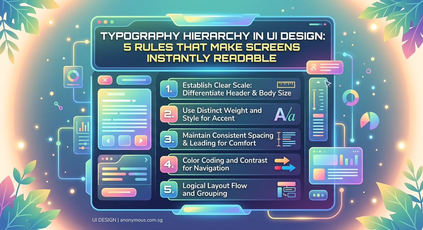 Typography Hierarchy in UI Design: 5 Rules That Make Screens Instantly Readable — 2