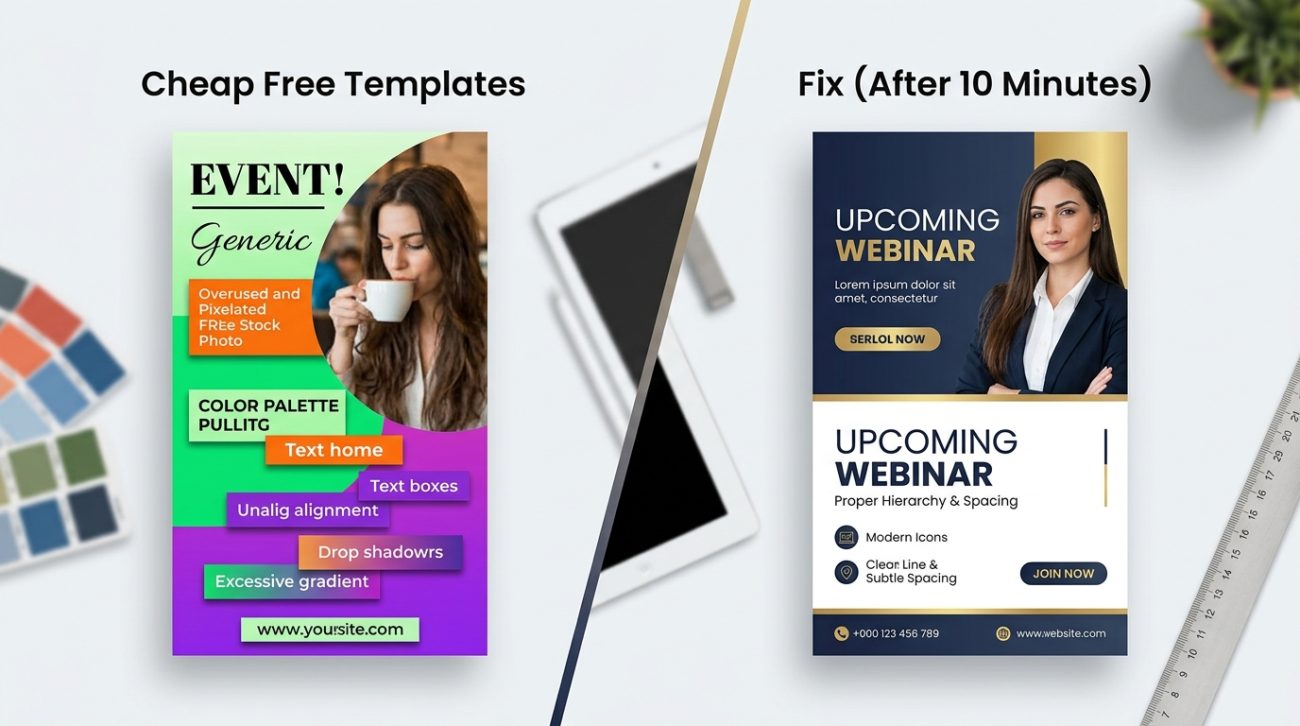 Why Your Free Templates Look Cheap (And How to Fix Them in 10 Minutes)