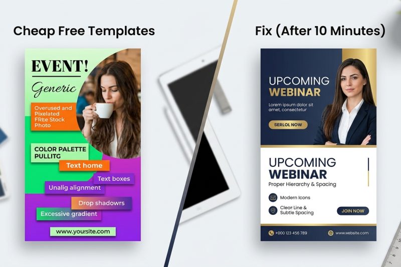 Why Your Free Templates Look Cheap (And How to Fix Them in 10 Minutes)